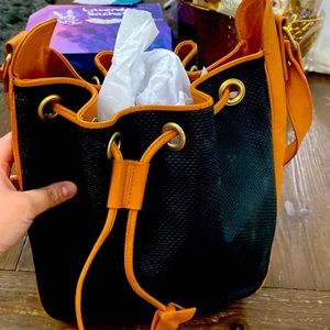 YSL bucket leather bag